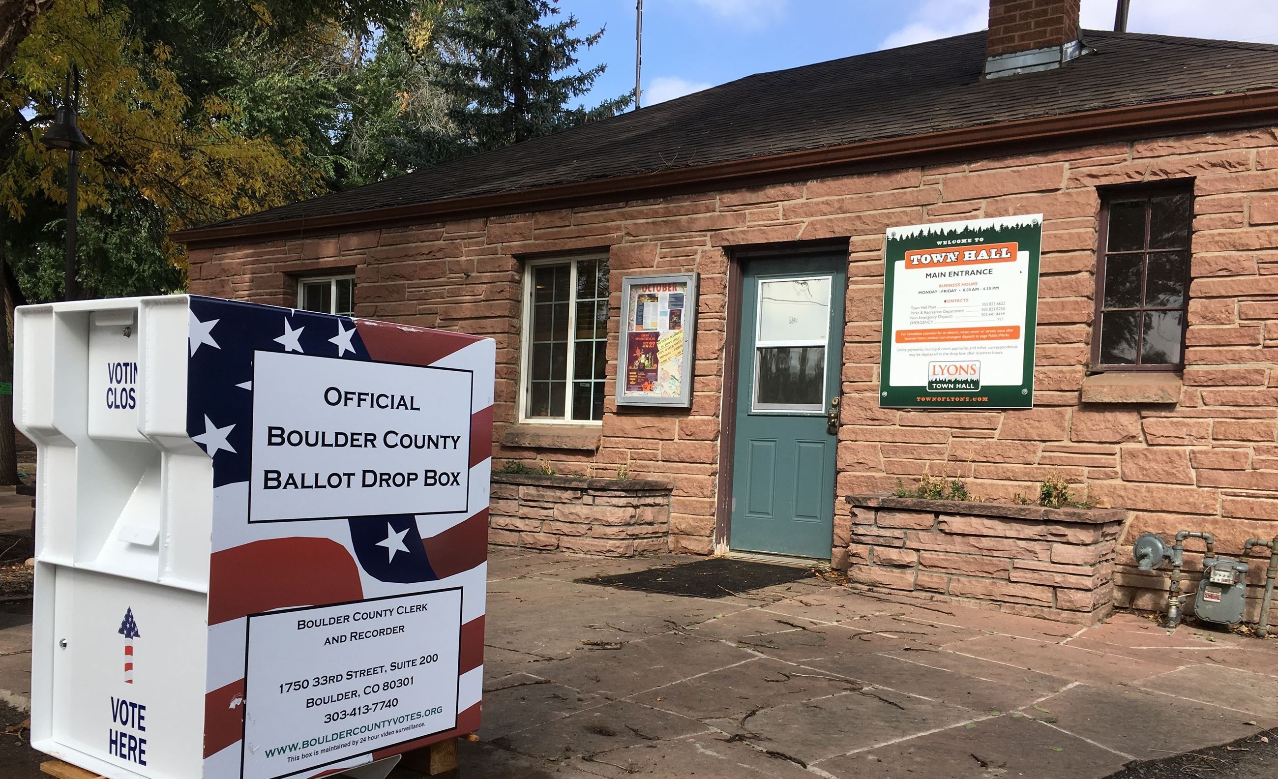 Lyons Town Hall 24-Hour Ballot Return Box